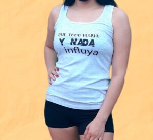 Musculosa de mujer algodón con lycra deportiva.