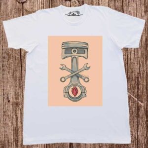 Remeras dibujo digital pistones animados