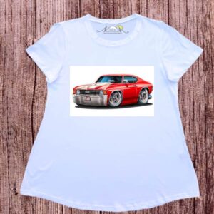 Remeras evase dibujo digital Chevrolet Chevy.