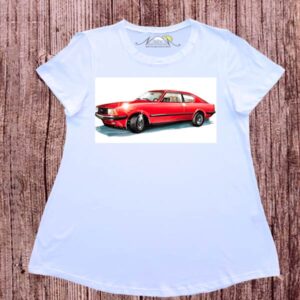 Remeras evase dibujo digital Ford taunus.