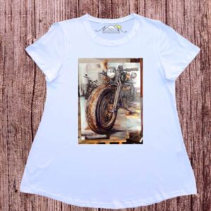 Remeras evase dibujo digital motos.