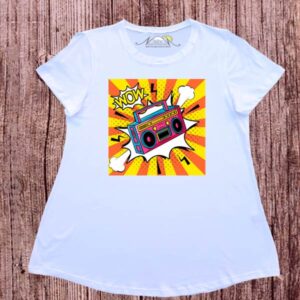 Remeras dibujo digital retro grabador.