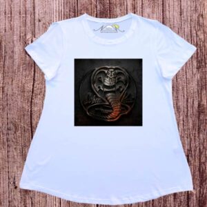Remeras evase dibujo digital cobra kai.