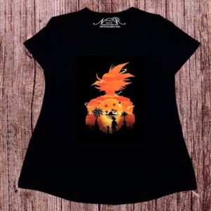 Remeras evase dibujo digital dragon ball.