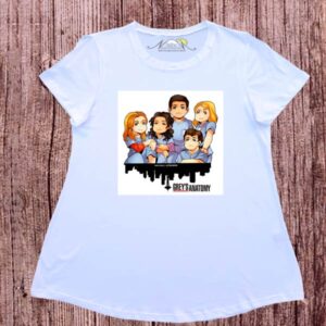 Remeras evase dibujo digital greys anatomy.