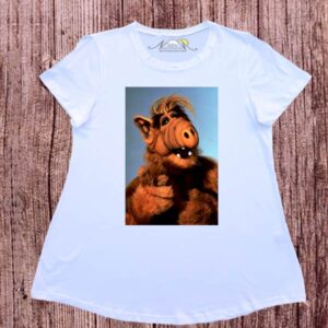 Remeras evase dibujo Alf.