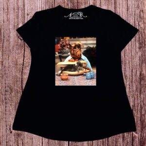 Remeras evase dibujo Alf.